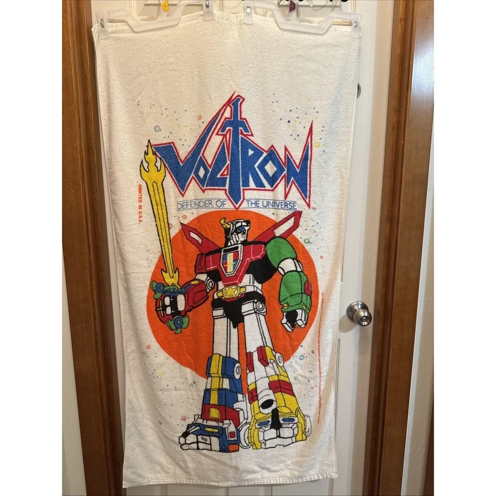 Vtg Voltron Beach Towel 1984 Defender Of The Universe Franco 80s